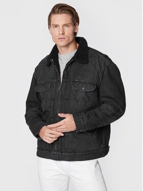 Wrangler Džínsová bunda Antifit Sherpa W4727029P 112321160 Čierna Relaxed Fit