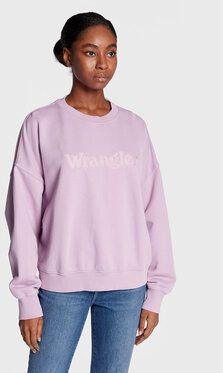 Wrangler Mikina W6V0FAM13 112321549 Fialová Relaxed Fit