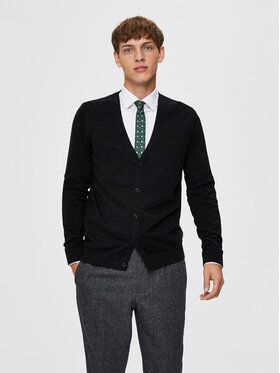 Selected Homme Kardigán Berg 16079571 Čierna Regular Fit