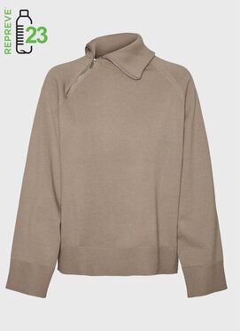 Vero Moda Rolák Vivan 10271449 Béžová Regular Fit