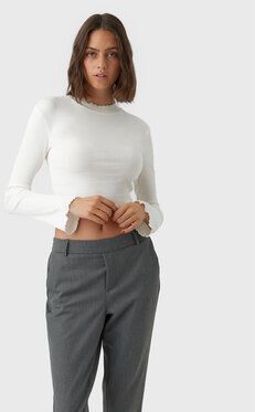 Vero Moda Blúzka Hati 10275570 Biela Slim Fit