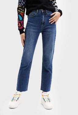 Desigual Džínsy Kerell 22WWDD26 Tmavomodrá Straight Fit