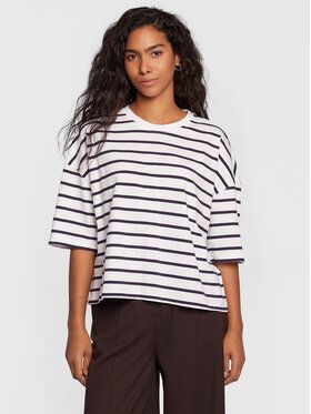 Gina Tricot Tričko Nina 18221 Biela Relaxed Fit