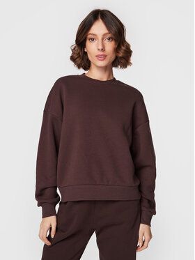 Gina Tricot Mikina Basic 10943 Hnedá Relaxed Fit