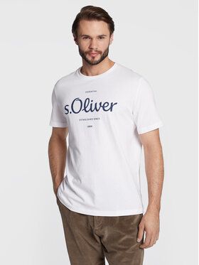 s.Oliver Tričko 2057432 Biela Regular Fit