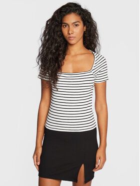 Gina Tricot Blúzka Cindy 16704 Biela Slim Fit