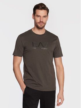 EA7 Emporio Armani Tričko 6LPT71 PJM9Z 1866 Hnedá Regular Fit