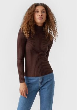 Vero Moda Rolák Kiki 10272699 Hnedá Slim Fit