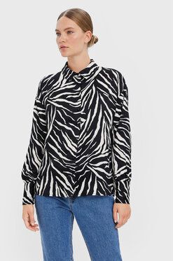 Vero Moda Košeľa Liva 10275278 Čierna Regular Fit