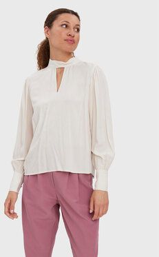 Vero Moda Blúzka Kara 10276163 Écru Relaxed Fit