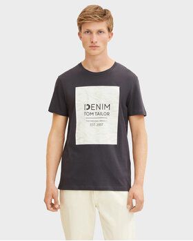 Tom Tailor Denim Tričko 1033036 Sivá Regular Fit
