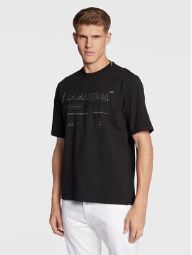 La Martina Tričko UMR314 JS324 Čierna Regular Fit