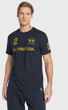 La Martina Tričko UMR309 JS206 Tmavomodrá Regular Fit