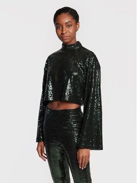 Edited Blúzka Nyala EDT6351001000002 Zelená Relaxed Fit