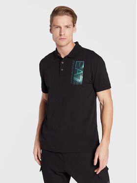 EA7 Emporio Armani Polokošeľa 6LPF16 PJ03Z 1200 Čierna Regular Fit