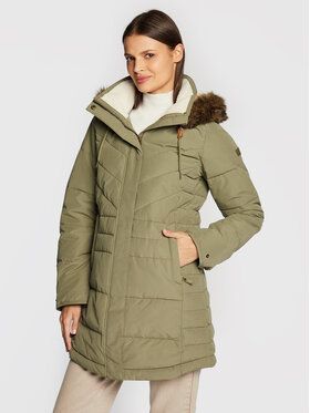 Roxy Vatovaná bunda Ellie ERJJK03496 Zelená Slim Fit