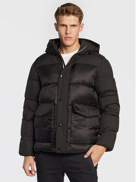 Tommy Hilfiger Vatovaná bunda MW0MW28723 Čierna Regular Fit