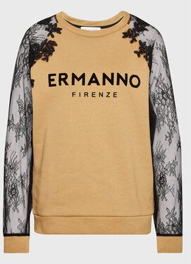 Ermanno Firenze Mikina L028E78 Béžová Regular Fit