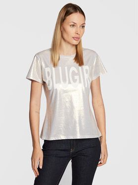 Blugirl Blumarine Tričko RF2213-J6559 Strieborná Regular Fit