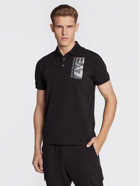 EA7 Emporio Armani Polokošeľa 6LPF16 PJ03Z 0200 Čierna Regular Fit