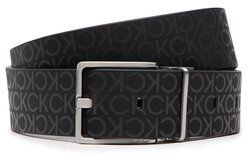 Calvin Klein Pánsky opasok Adj/Rev Slim Loop Uv Mono 35Mm K50K509657 Čierna