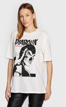 Pinko Tričko DIABOLIK Fabiola 1L1099 Y5SN Biela Regular Fit