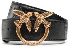 Pinko Dámsky opasok Love Puff Birds H4 Belt AI 22-23 PLT01 1H213J A083 Čierna