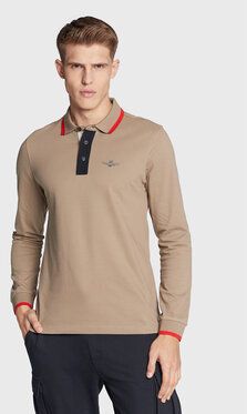 Aeronautica Militare Polokošeľa 222PO1648P173 Béžová Slim Fit