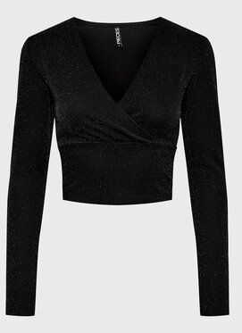 Pieces Blúzka Lina 17129943 Čierna Slim Fit