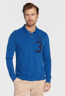 La Martina Polokošeľa UMP309 JS005 Modrá Regular Fit