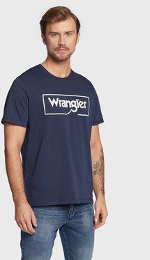Wrangler Tričko Frame Logo W70JD3114 112320768 Tmavomodrá Regular Fit