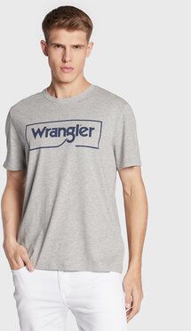 Wrangler Tričko Frame Logo W70JD3X37 112320767 Sivá Regular Fit