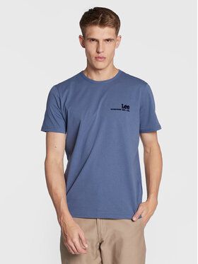 Lee Tričko Small Logo L68WFE54 112321832 Tmavomodrá Regular Fit