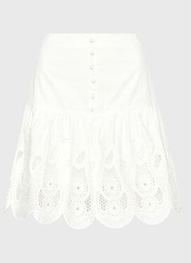 IXIAH Mini sukňa X221-60168 Biela Regular Fit