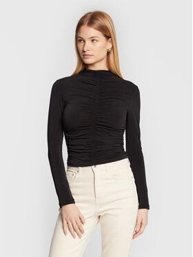 Gina Tricot Blúzka Ewelina 17847 Čierna Slim Fit