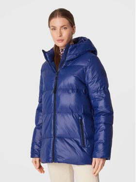 Tommy Hilfiger Vatovaná bunda Logo WW0WW36225 Tmavomodrá Regular Fit