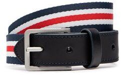 Tommy Jeans Pánsky opasok Tmj Heritage Belt AM0AM10382 Tmavomodrá