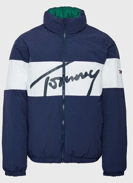 Tommy Jeans Vatovaná bunda Reversible Signature DM0DM14393 Tmavomodrá Regular Fit