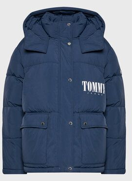 Tommy Jeans Vatovaná bunda A-Line Fashion DW0DW14307 Tmavomodrá Oversize