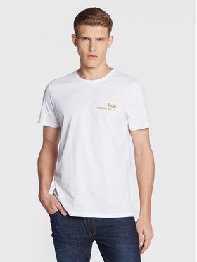 Lee Tričko Small Logo L68WFELJ Biela Regular Fit