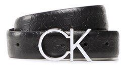 Calvin Klein Dámsky opasok Re-Lock Ck Logo Belt Debossed K60K610012 Čierna