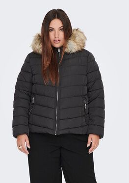 ONLY Carmakoma Vatovaná bunda Newellan 15243736 Čierna Regular Fit