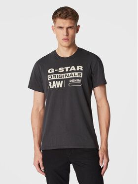 G-Star Raw Tričko Original Label D22204-336-5812 Sivá Regular Fit