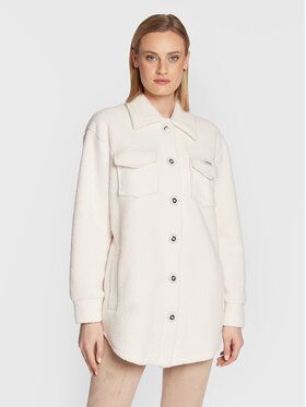Guess Fleecová mikina V3RH00 KBIM0 Écru Regular Fit