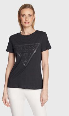 Guess Tričko Adele V2YI07 K8HM0 Čierna Regular Fit