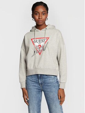 Guess Mikina Icon W2BQ17 KB683 Sivá Regular Fit