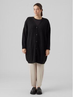 Vero Moda Curve Kardigán Billie 10285861 Čierna Relaxed Fit