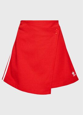 adidas Trapézová sukňa Wrapping IC5477 Červená Regular Fit