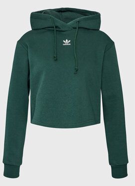 adidas Mikina adicolor Essentils HS6777 Zelená Cropped Fit