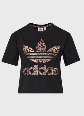 adidas Tričko Logo HK5187 Čierna Regular Fit